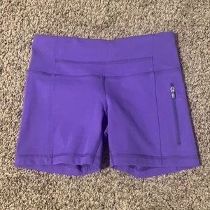 Purple Lululemon Spandex Shorts